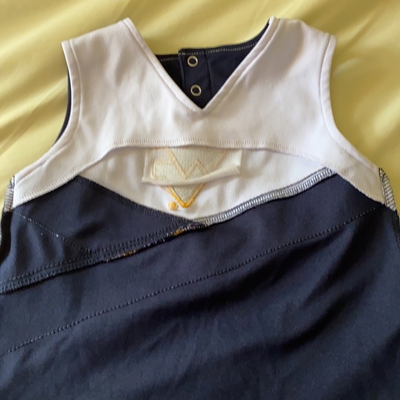 2T WVA Mountaineers Cheerleader Dress. Wht/Nvy/Gld - Picture 9 of 14